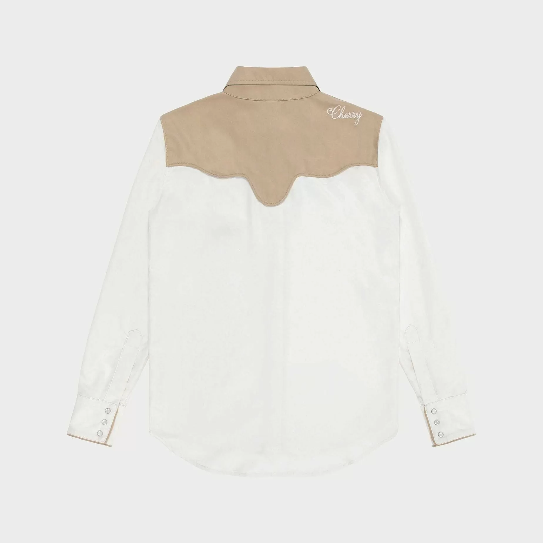 Cherry Shirting-Womens Western Rodeo Shirt (White)